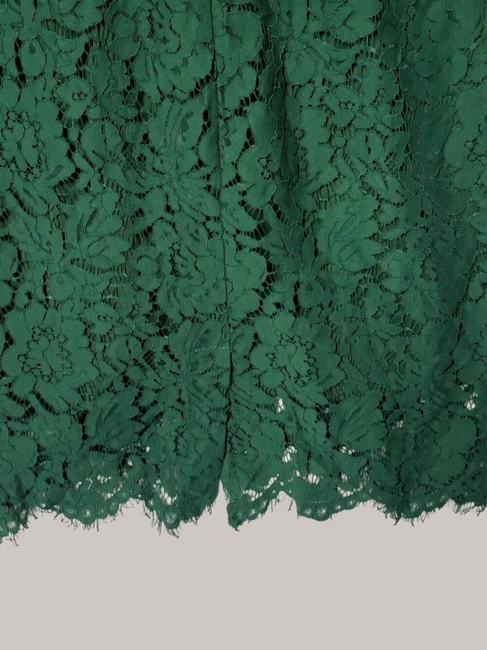 Merokeety Womens Lace Sheath Midi Dress Scalloped Hem Emerald Green Small - Picture 10 of 15